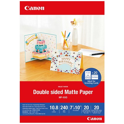 Canon Double-Sided Matte Photo Paper 7x10 Inch 20 Sheets 4076C006