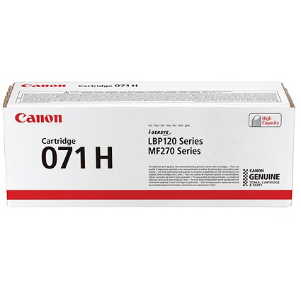 Canon 071H Toner Cartridge, High Yield, Black