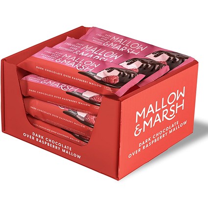 Mallow Marsh Raspberry Marshmallow In Dark Chocolate Bar, 35g, Pack of 12