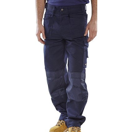 Beeswift Premium Multi Purpose Trousers, Navy Blue, 32