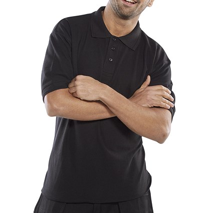 Beeswift Premium Polo Shirt, Black, Large