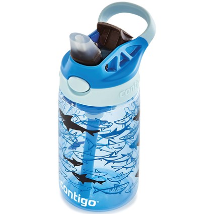 Contigo Easy Clean Autospout Bottle, 14oz/420ml, Blue Sharks