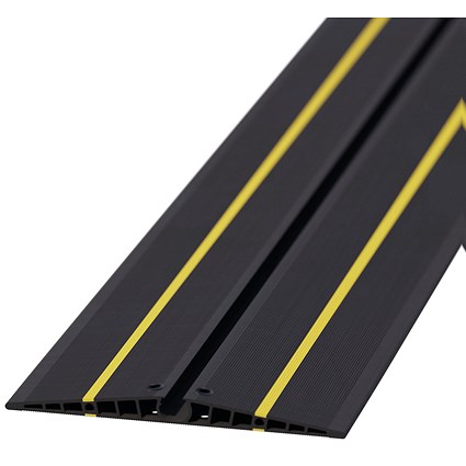 D-Line Ultra Cable Cover, 18mm Diameter Cavity, 2m Black & Yellow