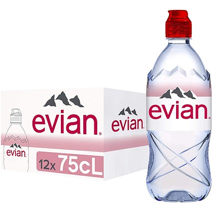 Evian 330 mL 12 Plastic Bottles - Naturally Refreshing Spring Water
