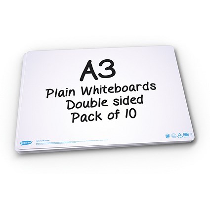 Show-me Drywipe Plain Boards, A3, Pack of 10