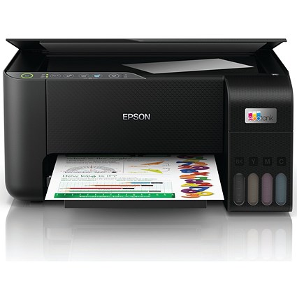 Epson EcoTank ET-2862 A4 3-in-1 Wireless Colour Inkjet Printer, Black