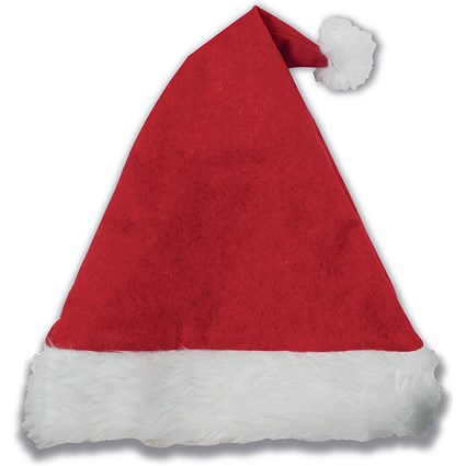 Eurowrap Christmas Santa Hat, Pack of 12