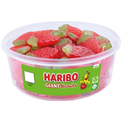 Haribo Giant Strawbs Tub