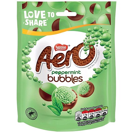 Nestle Aero Bubbles Peppermint Milk Chocolate Sharing Bag - 92g