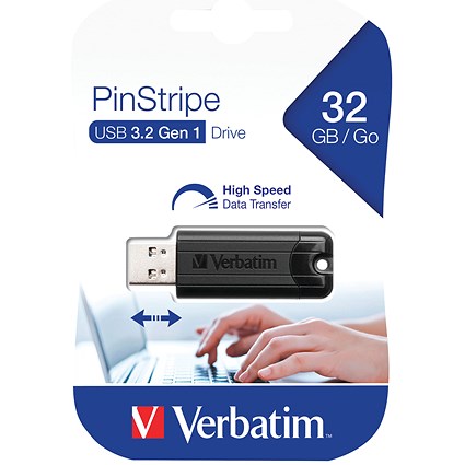 Verbatim Pinstripe USB 3.0 Flash Drive - 32GB