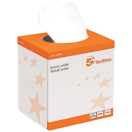 5 Star Facial Tissues, 2-Ply, 24 Cubes of 70 Sheets