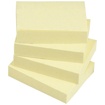 5 Star Value Sticky Notes, 38x51mm, Yellow, Pack of 12