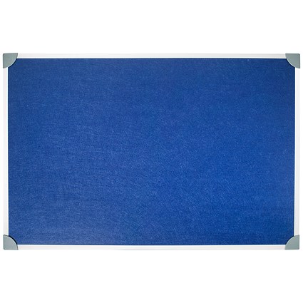 5 Star Noticeboard, Aluminium Trim, W900mmxH600mm, Blue