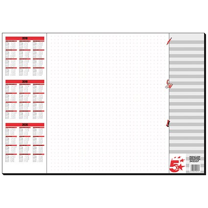 5 Star Paper Desk Pad, 590x410mm, 30 Sheets