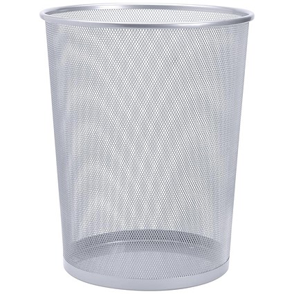 5 Star Mesh Waste Bin, Lightweight, Scratch Resistant, Silver