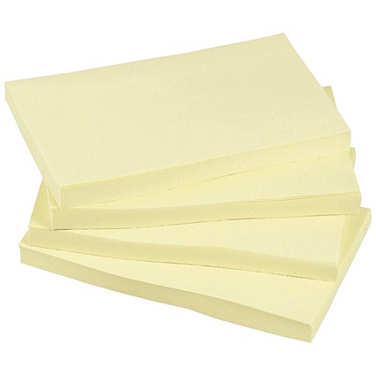 5 Star Sticky Notes, 76x127mm, Yellow, Pack of 12 x 100 Notes