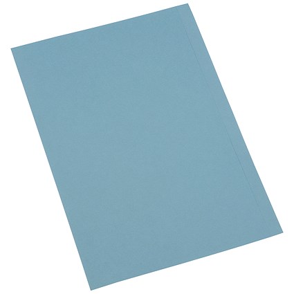 5 Star Square Cut Folders, 250gsm, Foolscap, Blue, Pack of 100