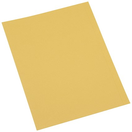 5 Star A4 Square Cut Folders, 250gsm, Yellow, Pack of 100