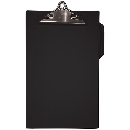 5 Star Heavy Duty PVC Finish Clipboard, Foolscap, Black