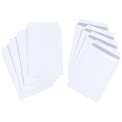 5 Star Value C5 Pocket Envelopes, White, Press Seal, 100gsm, Pack of 500