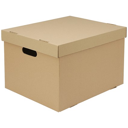 5 Star Value A4 Archive Boxes, Brown, Pack of 10