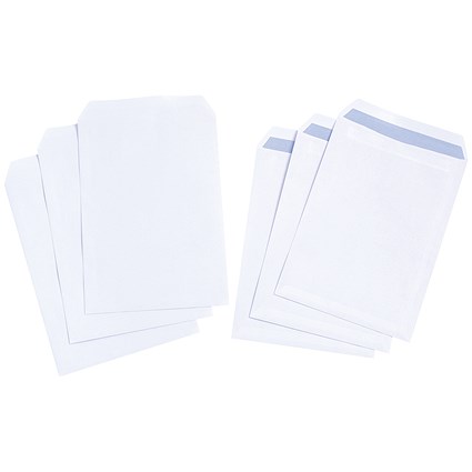 5 Star C4 Envelopes, Self Seal, 90gsm, White, Pack of 250