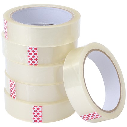 5 Star Value Clear Tape, 24mm x 66m, Pack of 6