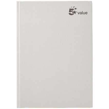 5 Star Value Casebound Notebook, A4, Ruled, Pack of 5