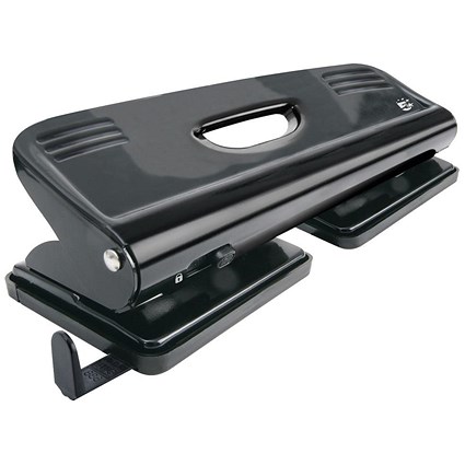 5 Star 4-Hole Punch, Black, Punch capacity: 16 Sheets