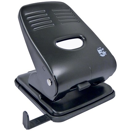 5 Star 2-Hole Punch, Black, Punch capacity: 40 Sheets