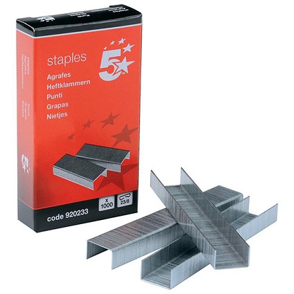 5 Star 23-8 Staples - Box of 1000