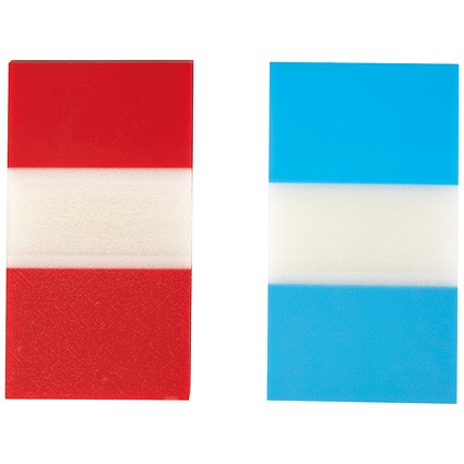 5 Star Index Flags, Red & Blue, Pack of 2 x 50