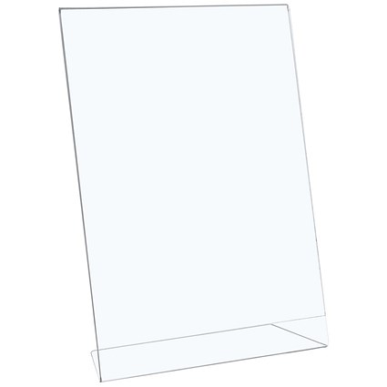 5 Star Sign Holder, Portrait, Slanted, A4, Clear