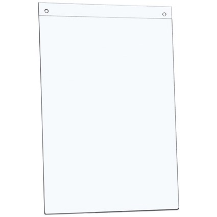 5 Star Wall Display Sign Holder, Portrait, A4, Clear