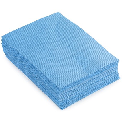 5 Star Heavy-duty Cloths, Anti-microbial, Blue, Pack of 25