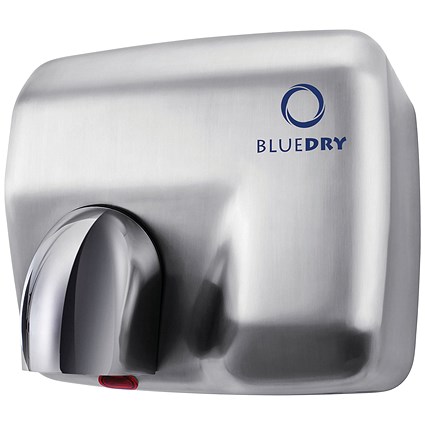 Bluedry Blue Storm Hand Dryer, Brushed Stainless Steel