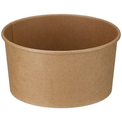 Round PE Lined Kraft Bowl, 1000ml, Pack of 300