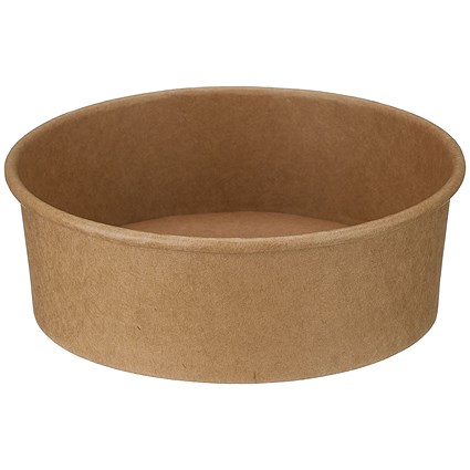 Round PE Lined Kraft Bowl, 500ml, Pack of 300