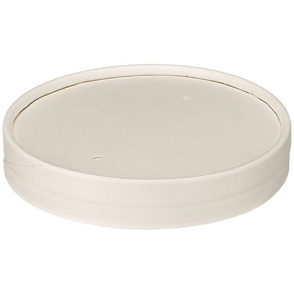 Soup Cup PP Lined Lid, 16oz, White, Pack of 500