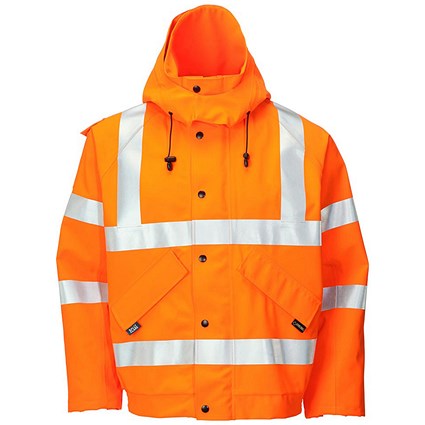 Gore-Tex Foul Weather Bomber Jacket, Orange, Large