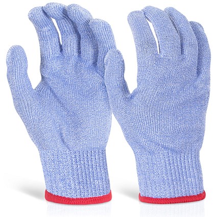 Glovezilla Cut Resistant Food Safe Gloves, Blue, Large