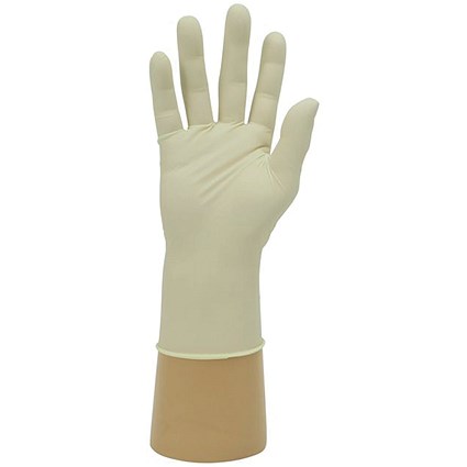 Shield Poweder-Free Latex Gloves, XL, Natural, Pack of 100