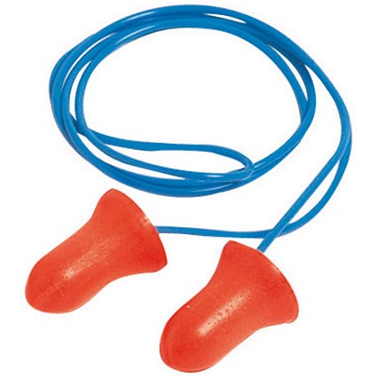 Howard Leight Max Corded Earplugs, Red & Blue, Pack of 100