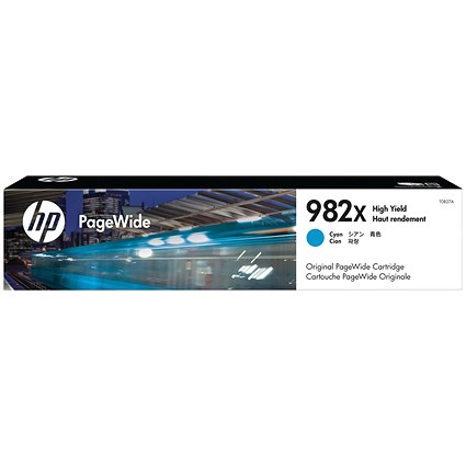 HP 982X PageWide Cyan High Yield Ink Cartridge T0B27A