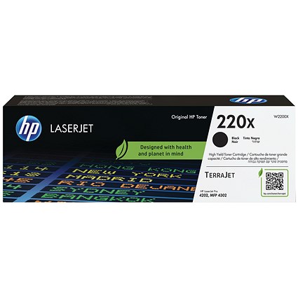 HP 220X LaserJet Toner Cartridge HY Black W2200X