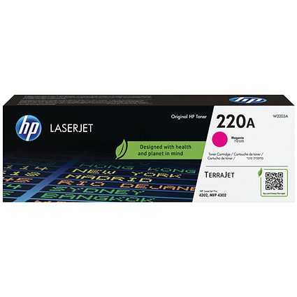 HP 220A LaserJet Toner Cartridge Magenta W2203A