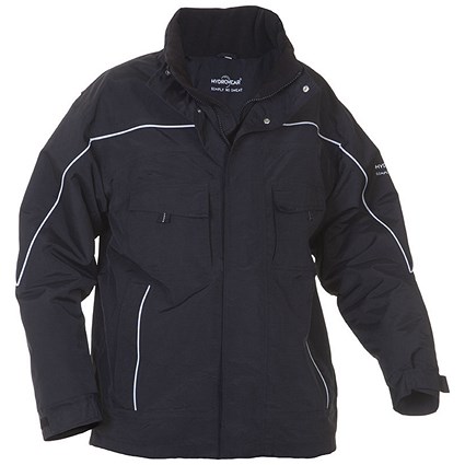 Hydrowear Rimini Simply No Sweat Waterproof Fixed Lining Pilot Jacket, Black, Medium