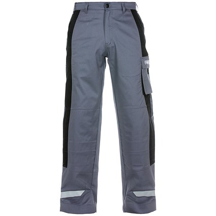 Hydrowear Malton Multi Venture Flame Retardant Anti-Static Trousers, Grey & Black, 30