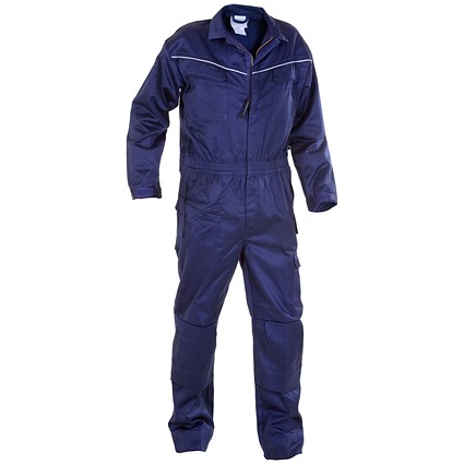 Hydrowear Maastricht Multi Cotton Flame Retardant Anti-Static Coverall, Navy Blue, 44