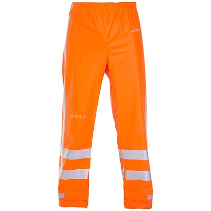 Hydrowear Nagoya Multi Hydrosoft Flame Retardant Anti-Static High Visibility Waterproof Trousers, Orange, Small